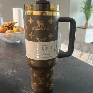 Stanley Brown & Gold Patterned 40 OZ Tumbler